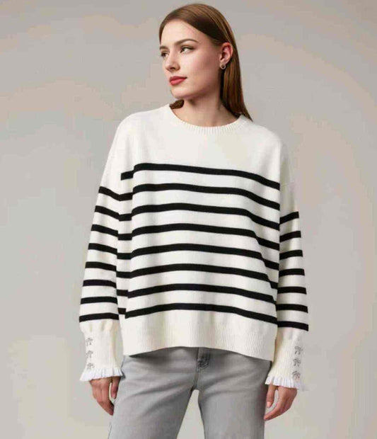 Maglia donna Blu Oltre all'ingrosso modello FJ86360 - L&Y