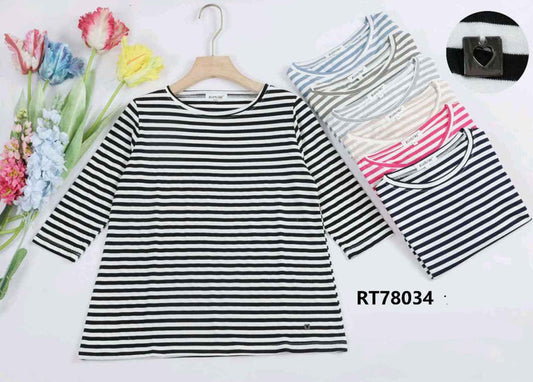 T-shirt donna Blu Oltre all'ingrosso modello RT78034 - L&Y