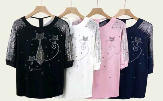 T-shirt donna Miss Kiss all'ingrosso modello MS-A503 - L&Y