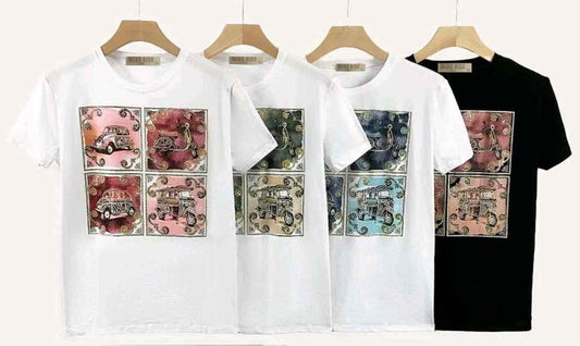 T-shirt donna Miss Kiss all'ingrosso modello MS-A213 - L&Y