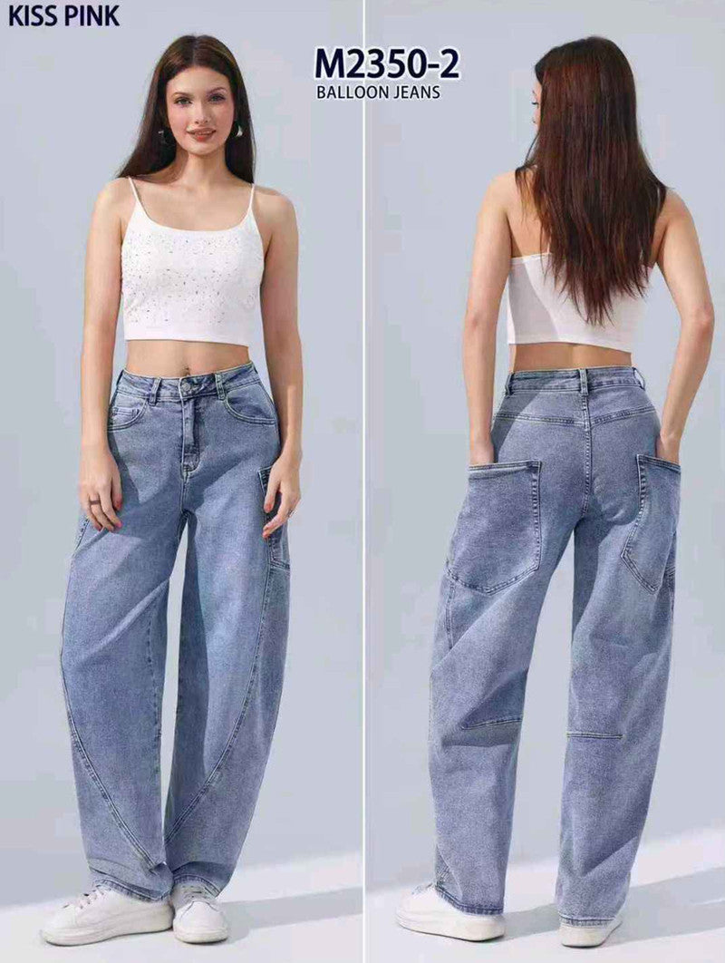 Jeans donna Kiss Pink all'ingrosso modello M2350 - L&Y