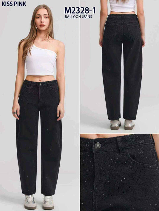 Jeans donna Kiss Pink all'ingrosso modello M2328 - L&Y