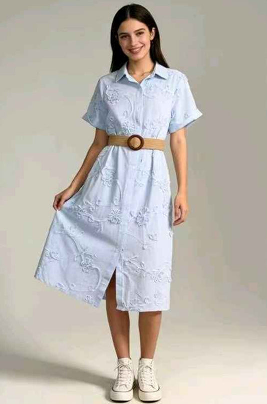 Vestito donna Blu Deise all'ingrosso modello CR-2372 - L&Y