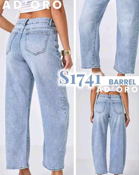 Jeans taglia comoda donna AD'ORO all'ingrosso modello S1741 - L&Y