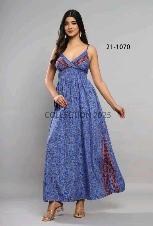 Vestito indiano donna Boho all'ingrosso modello 20-1070 - L&Y