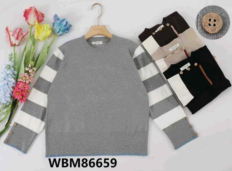 Maglia donna Blu Oltre all'ingrosso modello WBM86659 - L&Y