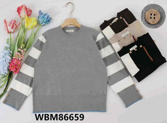 Maglia donna Blu Oltre all'ingrosso modello WBM86659 - L&Y