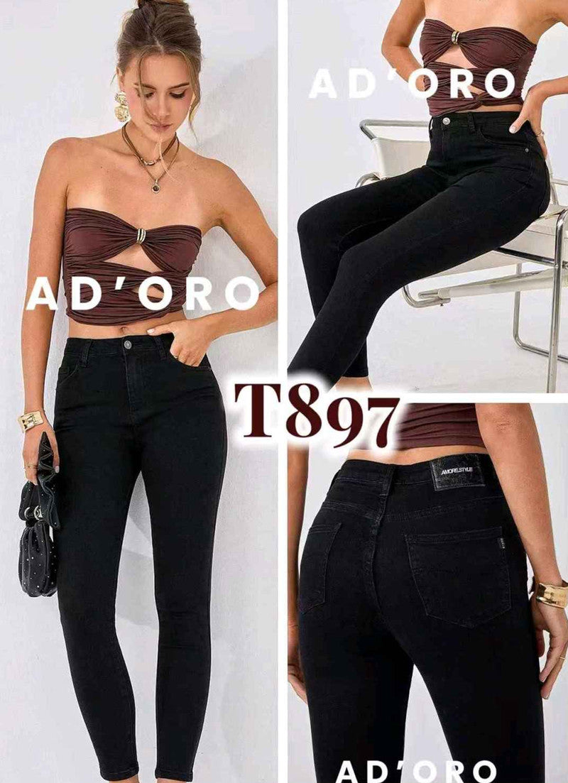 Jeans donna AD'ORO all'ingrosso modello T897 - L&Y