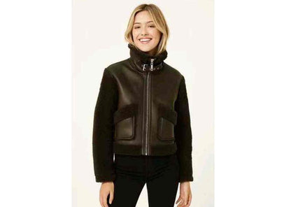 Giacca di ecopelle donna Blu Deise all'ingrosso modello 81371 - L&Y