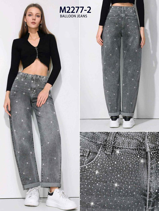 Jeans donna Kiss Pink all’ingrosso modello M2277 - L&Y