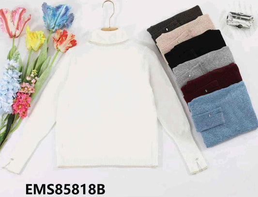 Maglia donna Blu Oltre all'ingrosso modello EMS85818B - L&Y