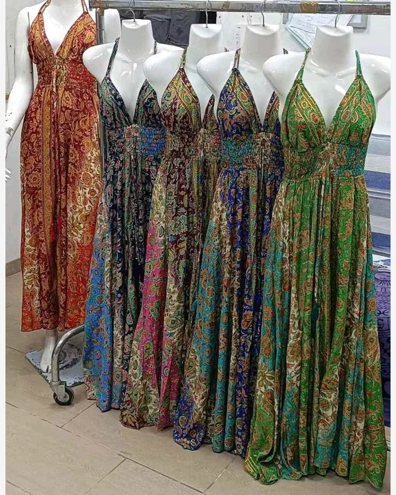 Vestito indiano donna ASIAN EMPORIUM misto all'ingrosso modello 2052G - L&Y