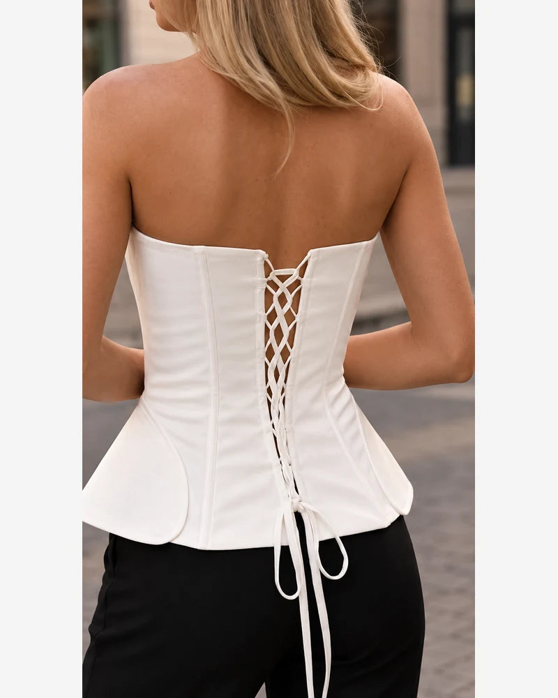 Top donna Gondola Blu all'ingrosso modello 32618 - L&Y - foto 2