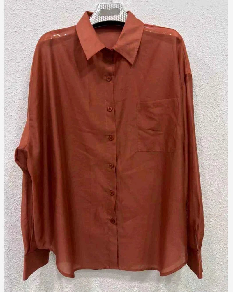 Camicia donna Vinceotto all'ingrosso bronzo modello V6808 - L&Y
