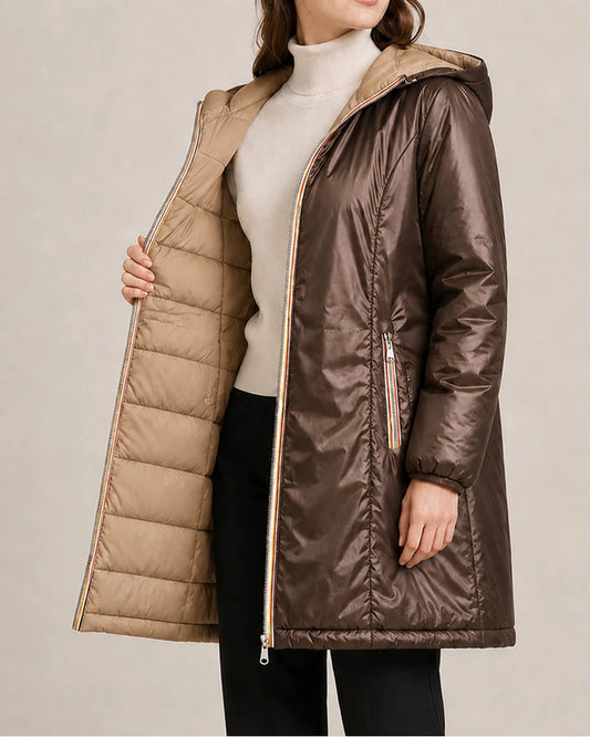 Giubbotto donna Blu Deise marrone all'ingrosso modello 882 - L&Y