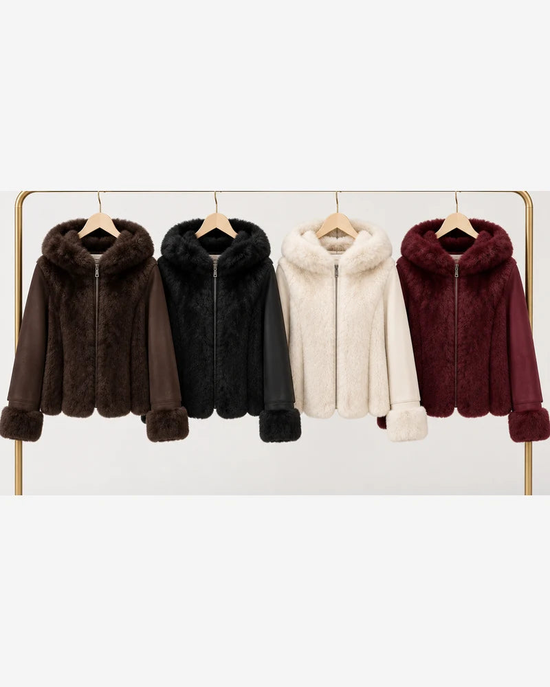 Giacca di ecopelle taglia comoda donna Ellen Rose all'ingrosso modello AM249 - L&Y - foto 2