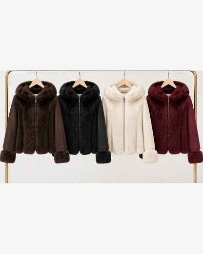 Giacca di ecopelle taglia comoda donna Ellen Rose all'ingrosso modello AM249 - L&Y - foto 2