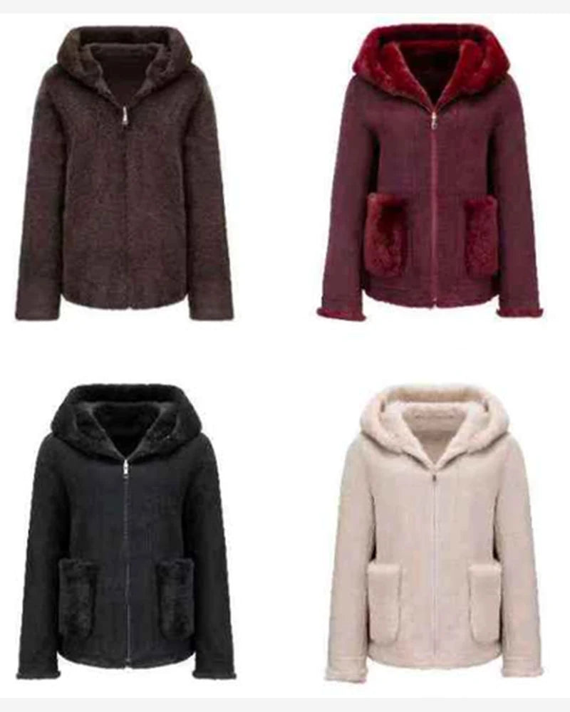 Ecopelliccia donna Ellen Rose marrone all'ingrosso modello AM275 - L&Y - foto 2