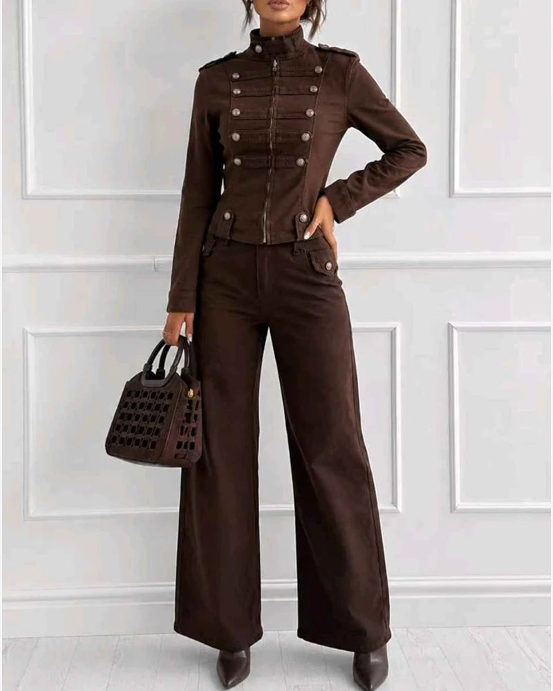 Completo donna Vinceotto verde all'ingrosso modello B-391 - L&Y