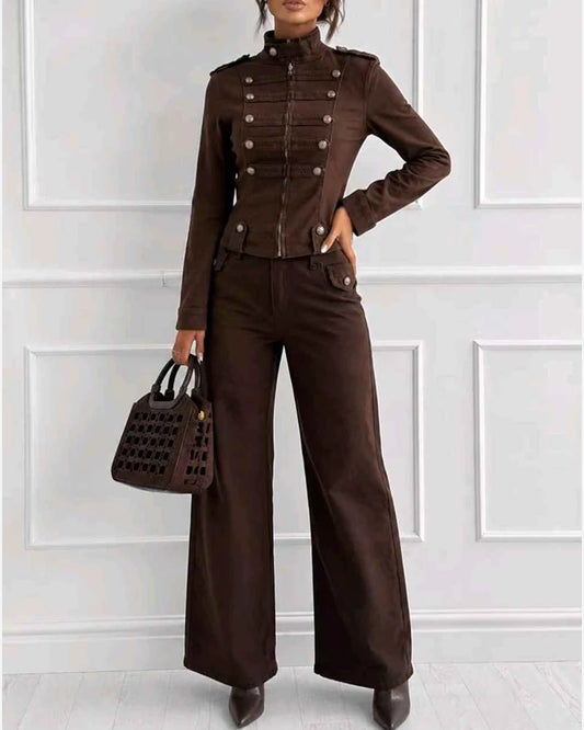 Completo donna Vinceotto verde all'ingrosso modello B-391 - L&Y
