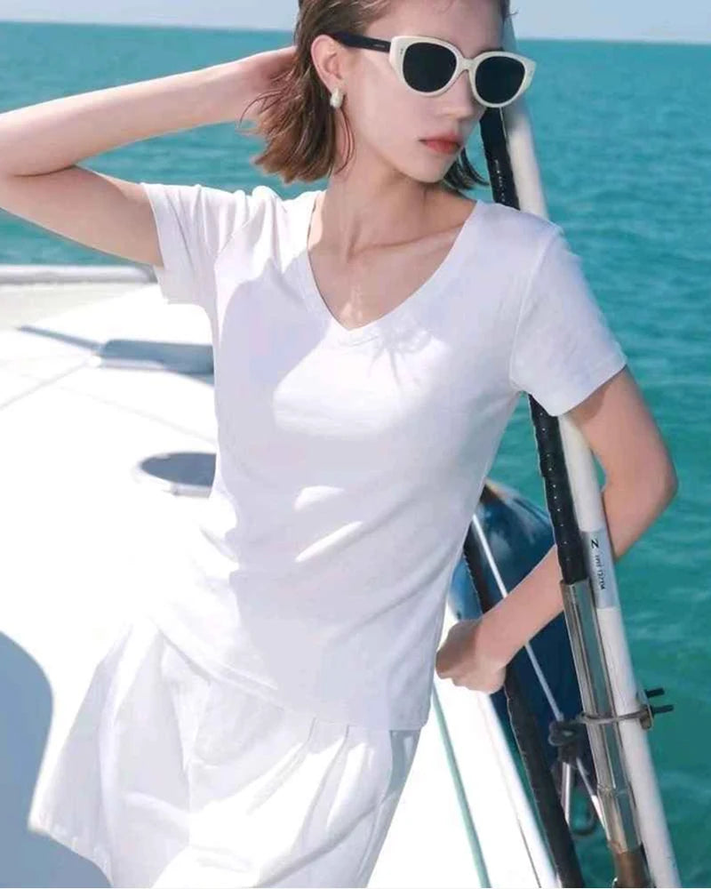 T-shirt donna Studio Eleven misto all'ingrosso modello D66805S - L&Y