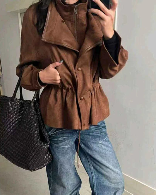 Giacca donna Vincenove khaki all'ingrosso modello DA-1086 - L&Y