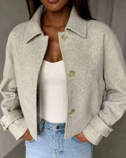 Giacca donna Vincenove beige all'ingrosso modello DA-1142 - L&Y
