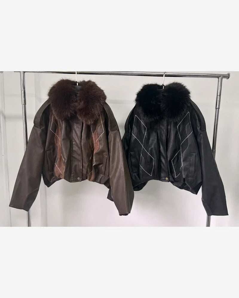 Giacca di ecopelle donna Vincenove all'ingrosso modello DD0414 - L&Y - foto 2