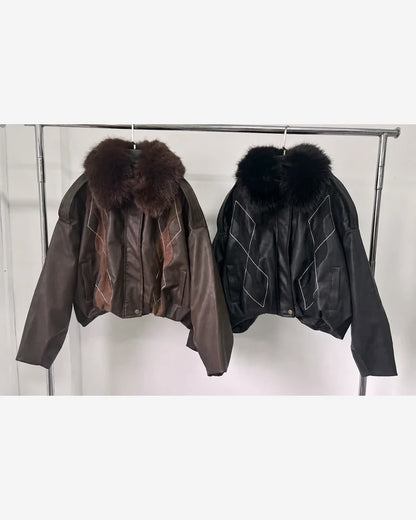 Giacca di ecopelle donna Vincenove all'ingrosso modello DD0414 - L&Y - foto 2