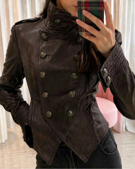 Giacca di ecopelle donna Vinceotto nero all'ingrosso modello DD154 - L&Y