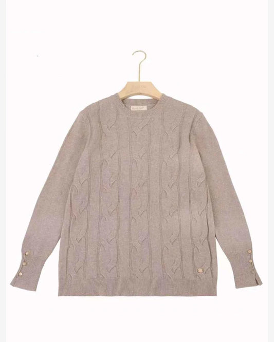 Maglia donna Blu Oltre misto all'ingrosso modello EUS85835 - L&Y