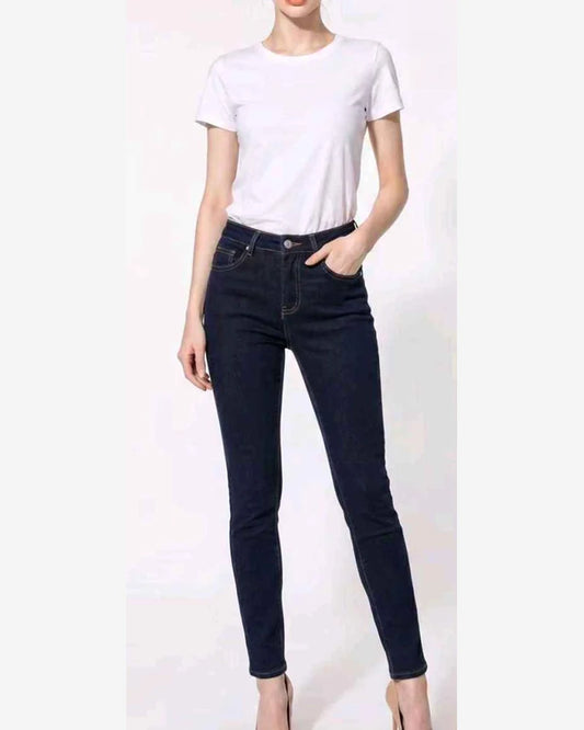 Jeans donna Farfallina blu-4 all'ingrosso modello F7701 - L&Y