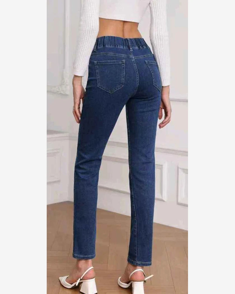 Jeans taglia comoda donna Miss Natalie blu all'ingrosso modello FA9507 - L&Y - foto 2