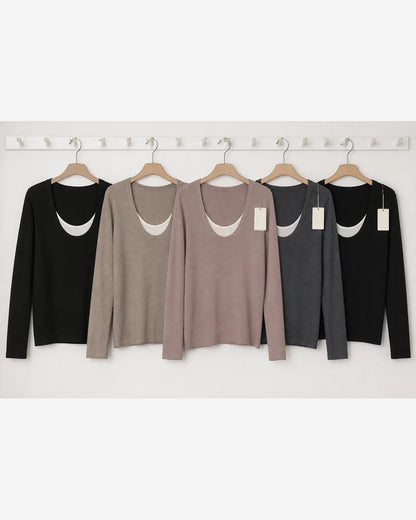 Maglia donna LOUISE FD misto all'ingrosso modello FD-6605 - L&Y - foto 2