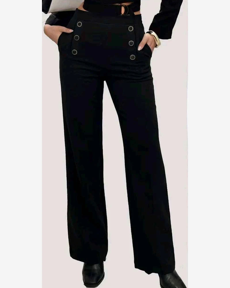 Pantalone donna Jean Louis Francoise nero all'ingrosso modello H69352 - L&Y