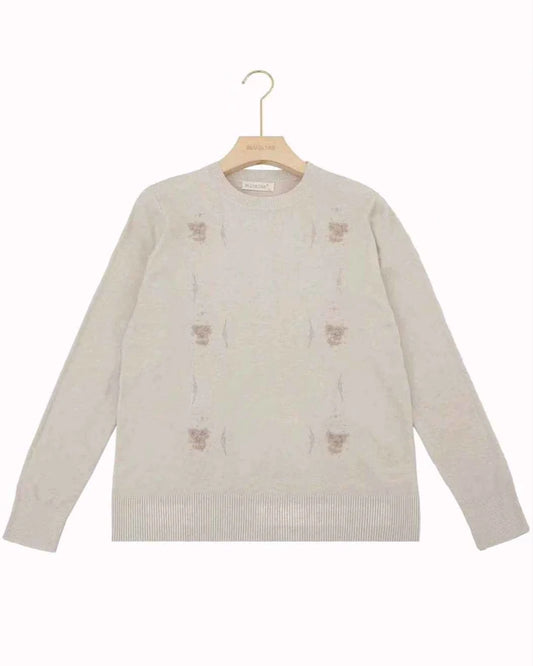 Maglia donna Blu Oltre misto all'ingrosso modello HBS84630 - L&Y