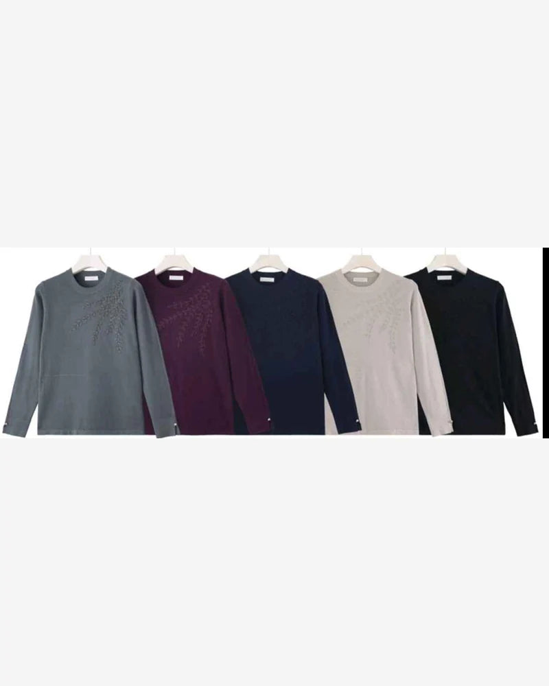 Maglia donna Blu Oltre misto all'ingrosso modello HBS84631 - L&Y - foto 2