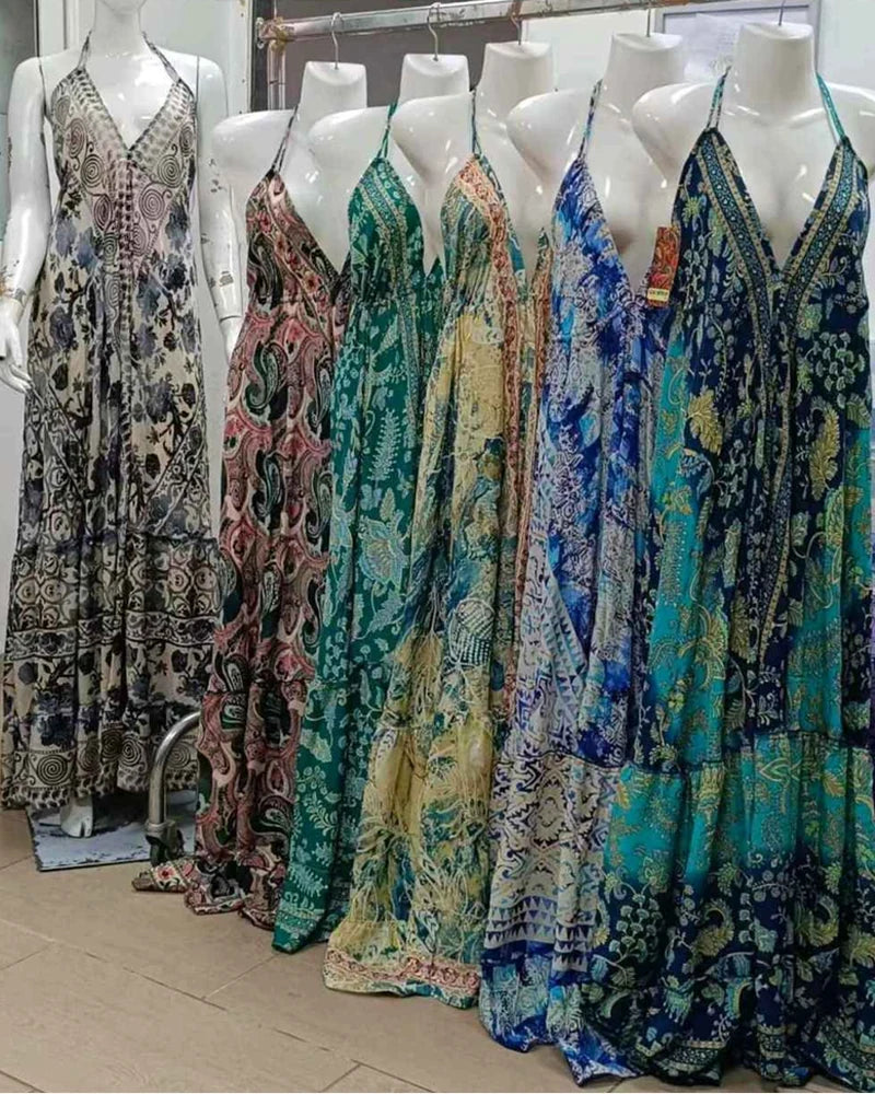 Vestito indiano donna ASIAN EMPORIUM misto all'ingrosso modello HE1038G - L&Y