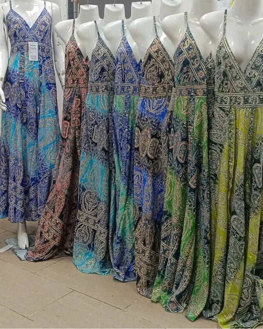 Vestito indiano donna ASIAN EMPORIUM misto all'ingrosso modello HE240KGW - L&Y