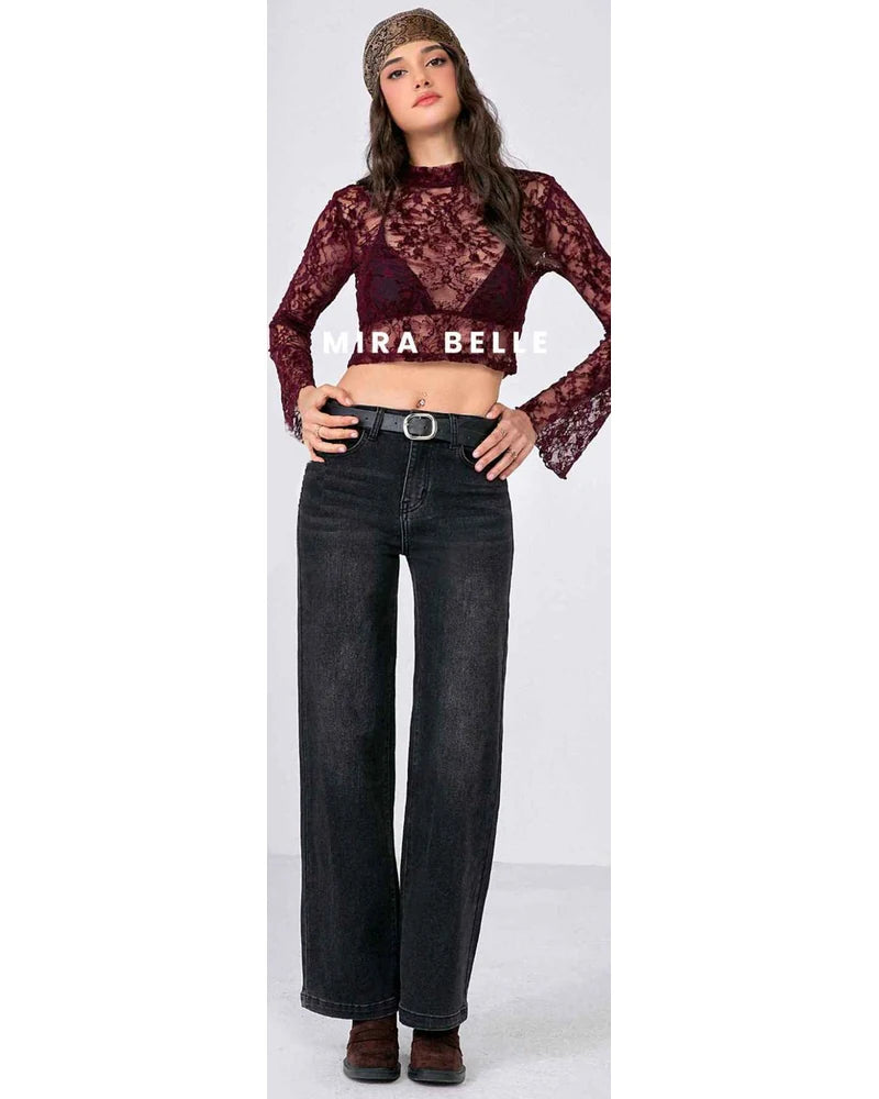 Jeans donna Mira Belle Grigio all'ingrosso modello J084B - L&Y