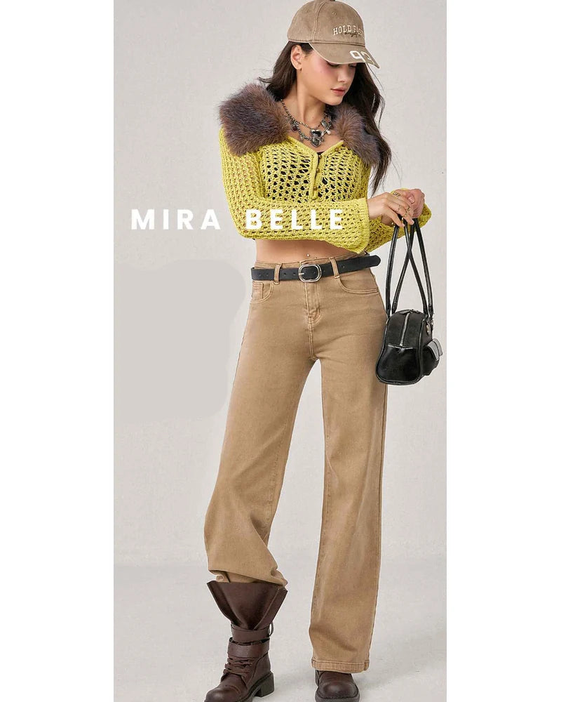 Jeans donna Mira Belle Khaki all'ingrosso modello J087 - L&Y