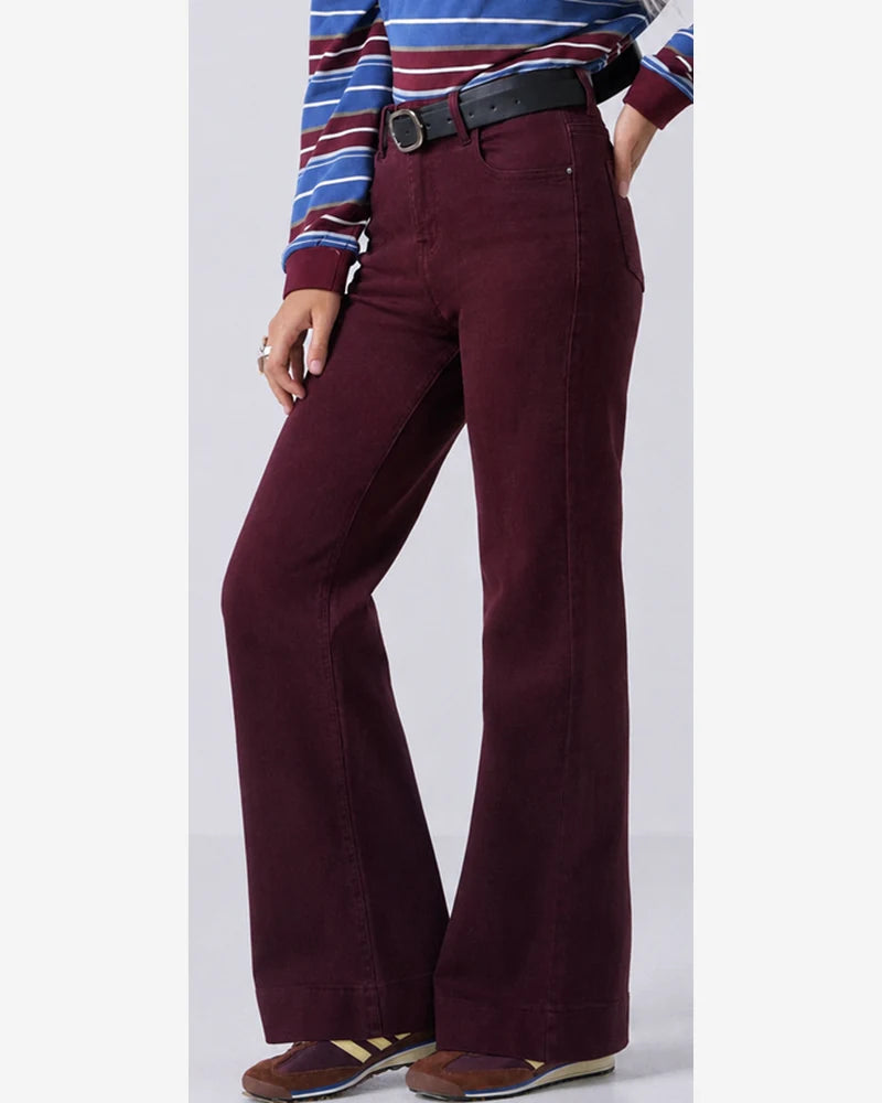 Jeans donna Mira Belle bordeaux all'ingrosso modello J095 - L&Y