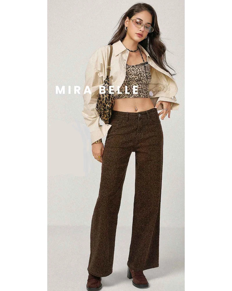 Jeans donna Mira Belle Marrone all'ingrosso modello J100 - L&Y