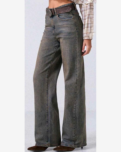 Jeans donna Mira Belle khaki all'ingrosso modello J110 - L&Y