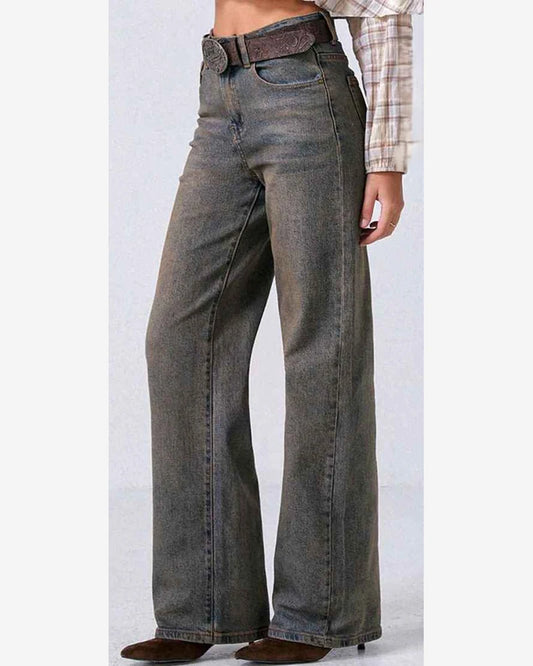 Jeans donna Mira Belle khaki all'ingrosso modello J110 - L&Y