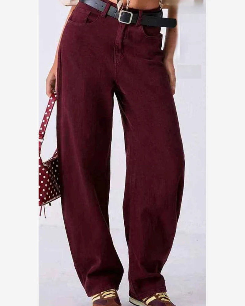 Jeans donna Mira Belle bordeaux all'ingrosso modello J115 - L&Y