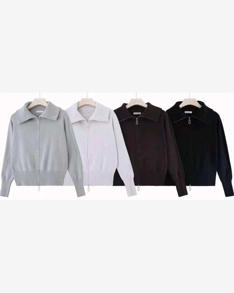 Golfino donna Blu Oltre misto all'ingrosso modello JB83013 - L&Y - foto 2