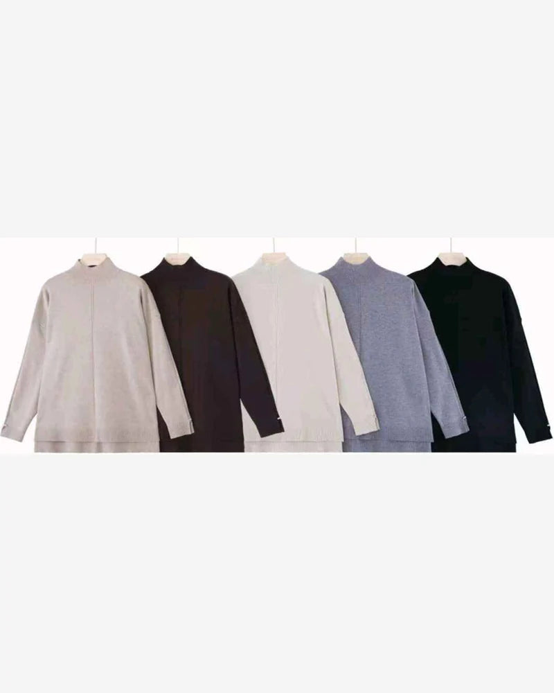 Maglia donna Blu Oltre misto all'ingrosso modello JBE83018 - L&Y - foto 2