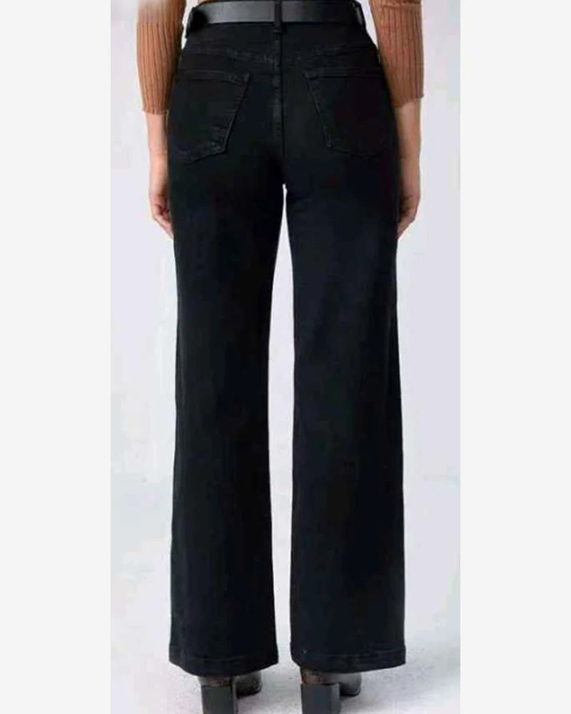 Jeans taglia comoda donna Mira Belle nero all'ingrosso modello JF091 - L&Y - foto 2