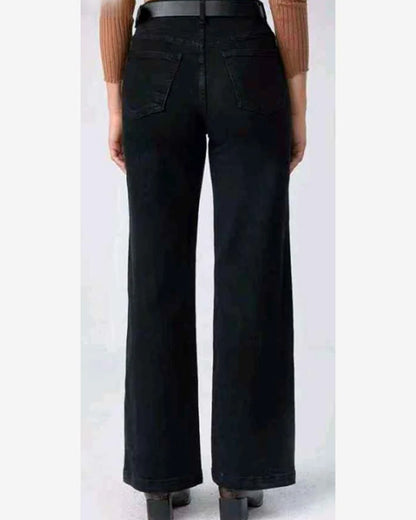 Jeans taglia comoda donna Mira Belle nero all'ingrosso modello JF091 - L&Y - foto 2